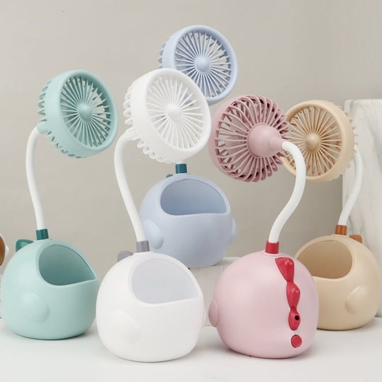 Dinosaur Desktop With Pen Holder Fan USB Charging Rotating Hose Portable Fan