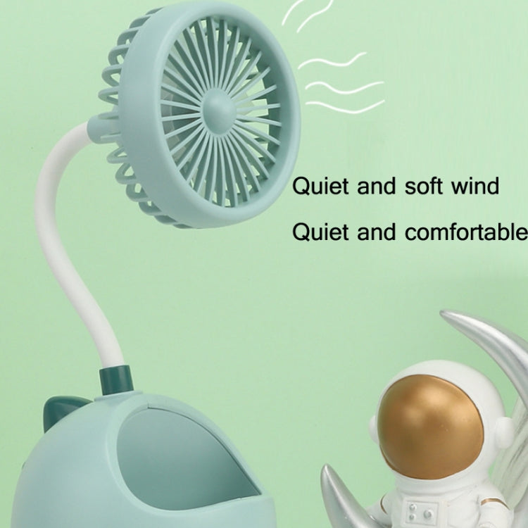 Dinosaur Desktop With Pen Holder Fan USB Charging Rotating Hose Portable Fan