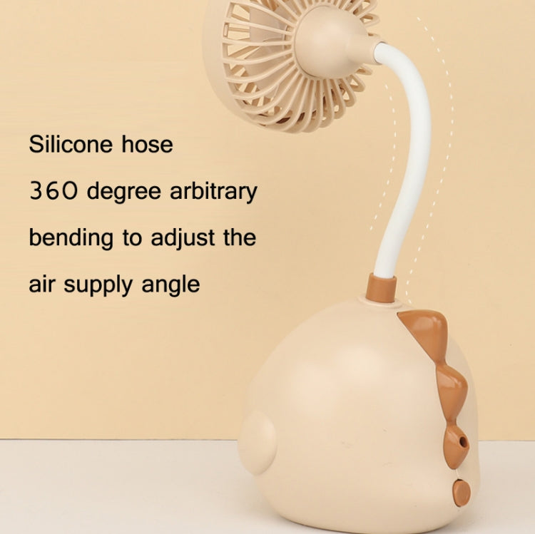 Dinosaur Desktop With Pen Holder Fan USB Charging Rotating Hose Portable Fan