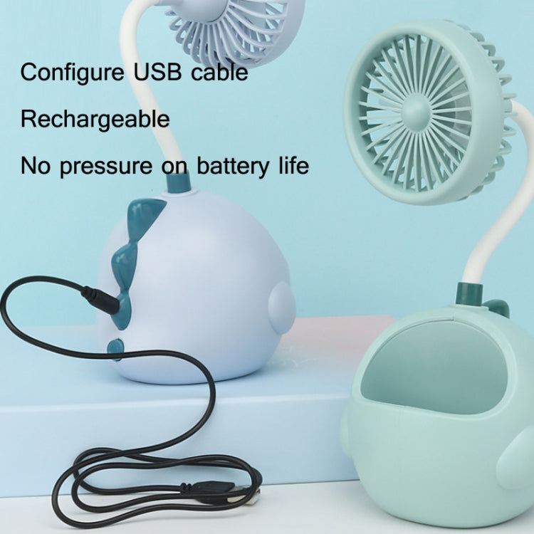 Dinosaur Desktop With Pen Holder Fan USB Charging Rotating Hose Portable Fan
