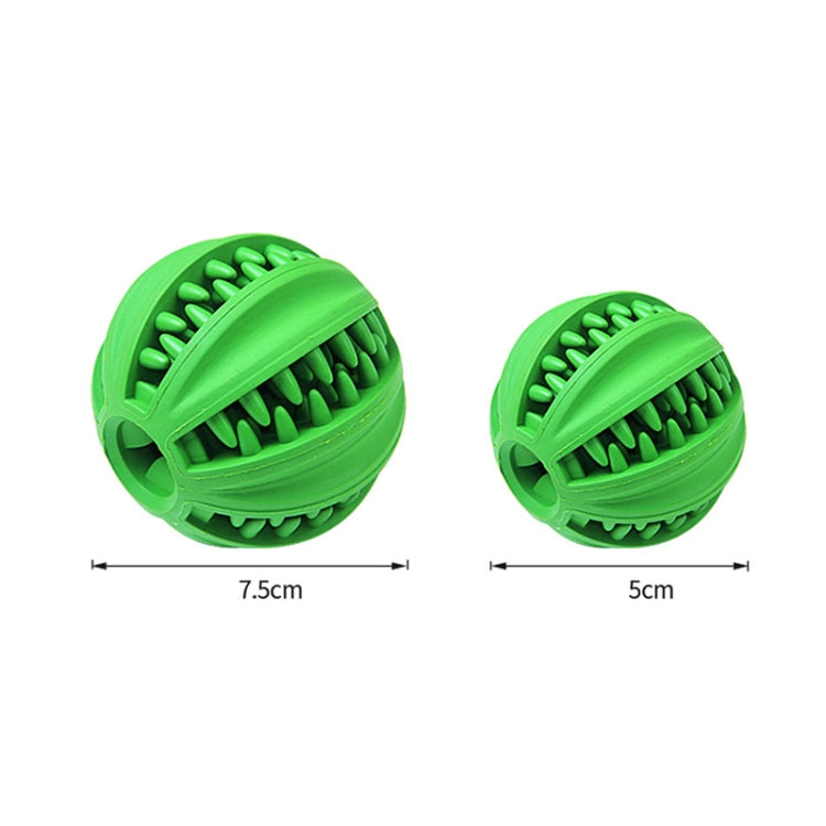 Pet Toy  Cartoa Toy Pet Leaking Ball Mill Rubber Toy Cleansing Ball, Specification: Small (Green)