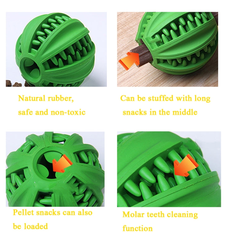 Pet Toy  Cartoa Toy Pet Leaking Ball Mill Rubber Toy Cleansing Ball, Specification: Small (Green)