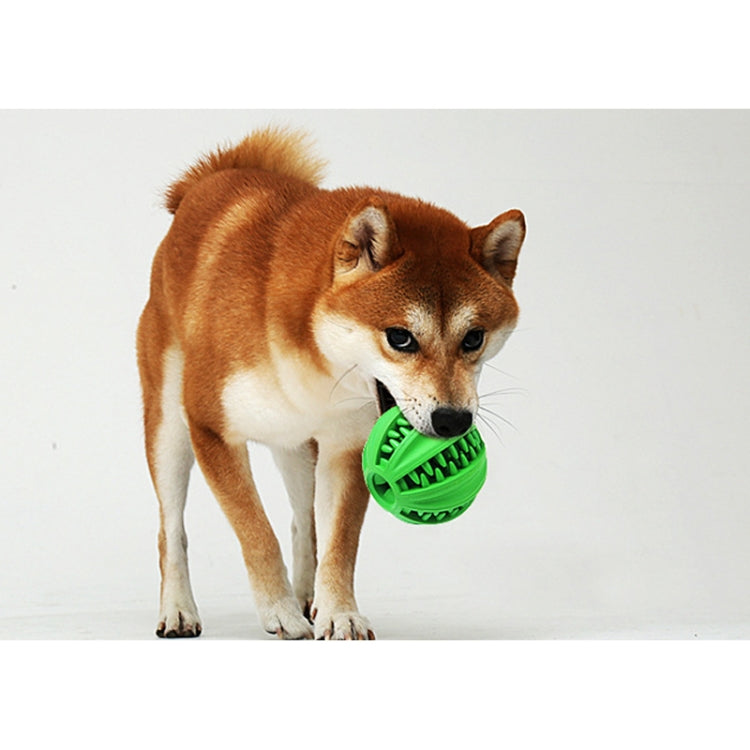 Pet Toy  Cartoa Toy Pet Leaking Ball Mill Rubber Toy Cleansing Ball, Specification: Small (Green)