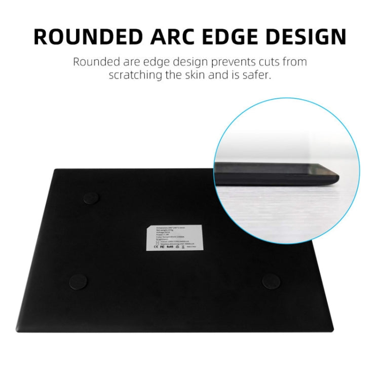 Copy Station Anime Drain Station LED Copy Board With Magnetic Suction Light Board Drawing Plate With USB Cable, Specification: A3 3 Gear Dimming (Black)
