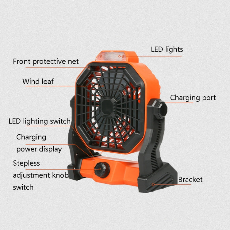 Student Dormitory Charging Fan Office Home Lighting Fan