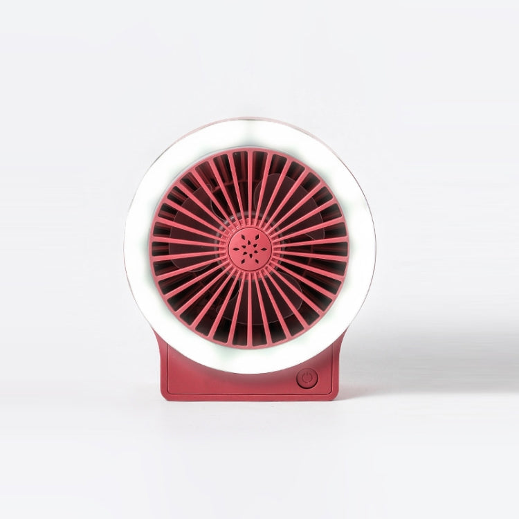 USB Charging Folding Fan With Lamp Student Bedside Table Fan With Mobile Phone Holder