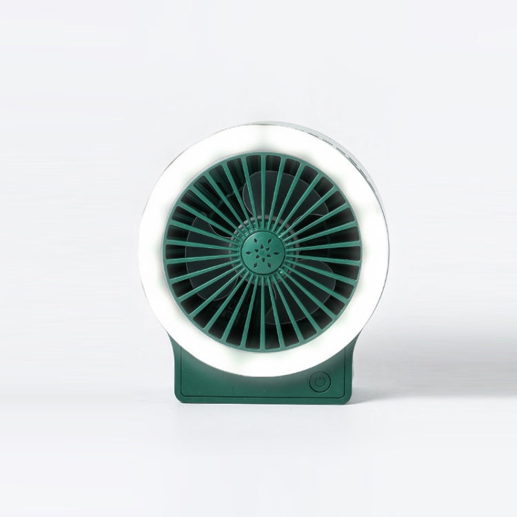 USB Charging Folding Fan With Lamp Student Bedside Table Fan With Mobile Phone Holder