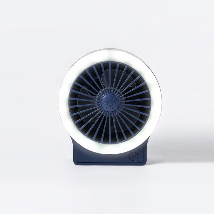 USB Charging Folding Fan With Lamp Student Bedside Table Fan With Mobile Phone Holder