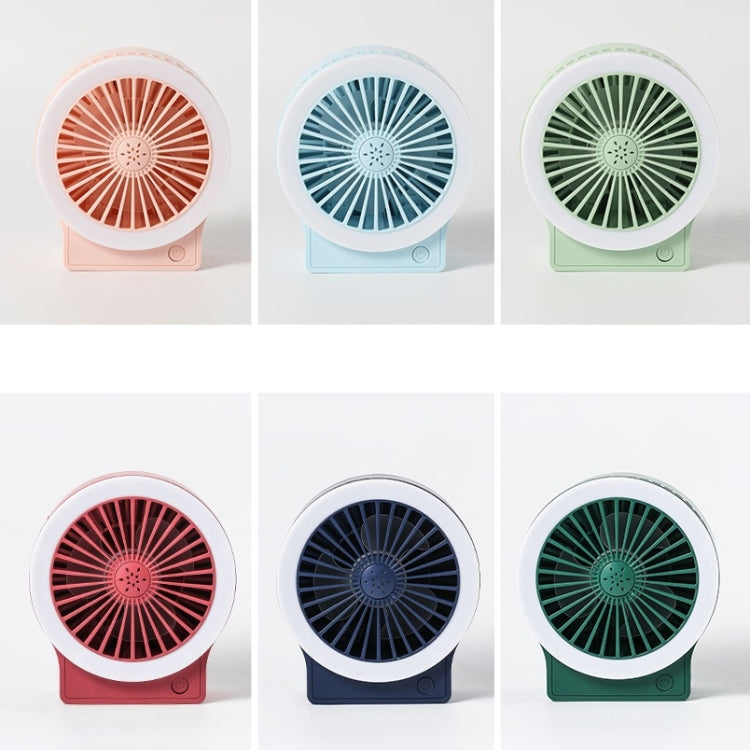 USB Charging Folding Fan With Lamp Student Bedside Table Fan With Mobile Phone Holder