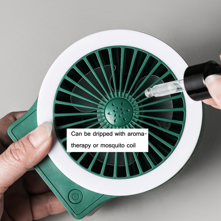 USB Charging Folding Fan With Lamp Student Bedside Table Fan With Mobile Phone Holder