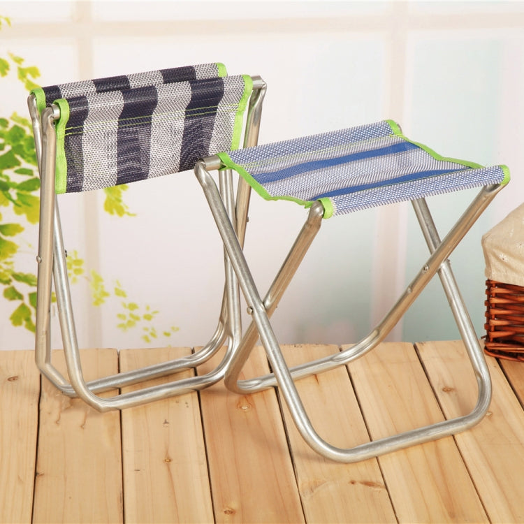 3 PCS Metal Folding Stool Portable Outdoor Mesh Small Chair, Random Color Delivery