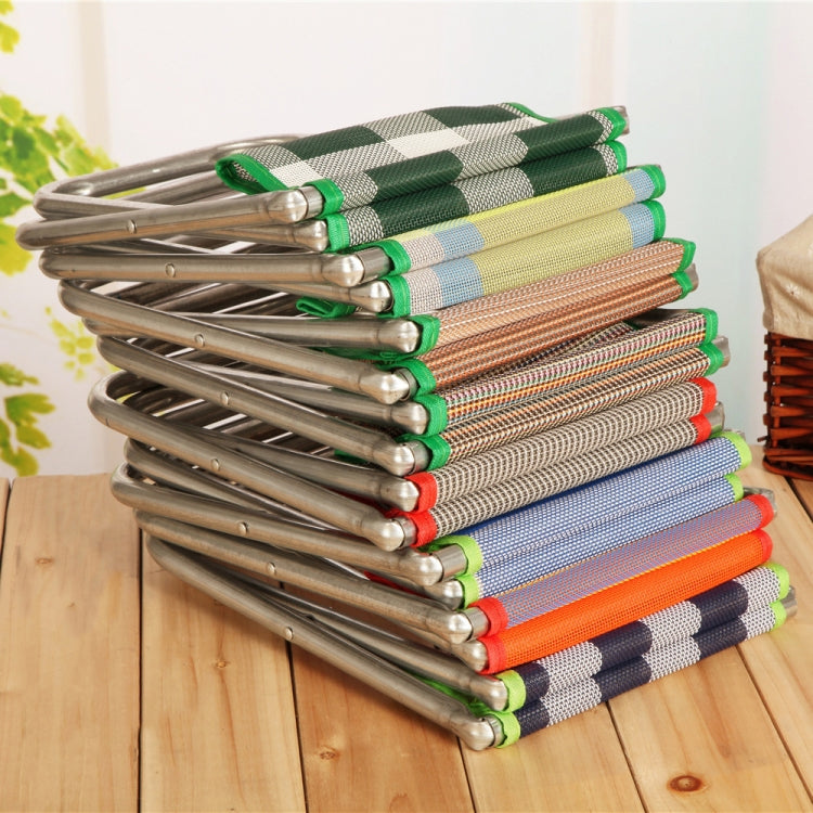 3 PCS Metal Folding Stool Portable Outdoor Mesh Small Chair, Random Color Delivery