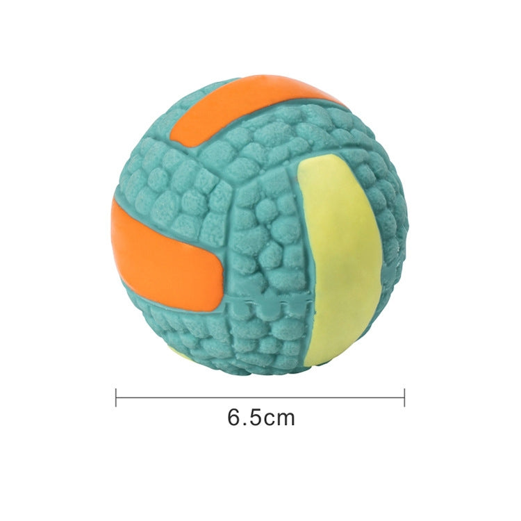 Dog Toy Latex Dog Bite Sound Ball Pet Toys, Specification: Small Volleyball (Blue)