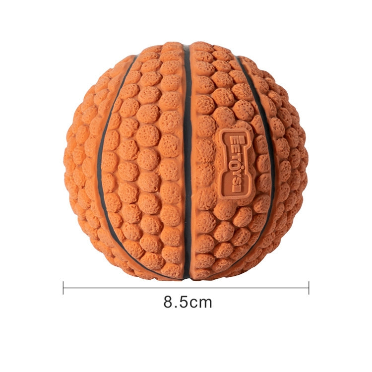 Dog Toy Latex Dog Bite Sound Ball Pet Toys, Specification: Large Basketball Brown