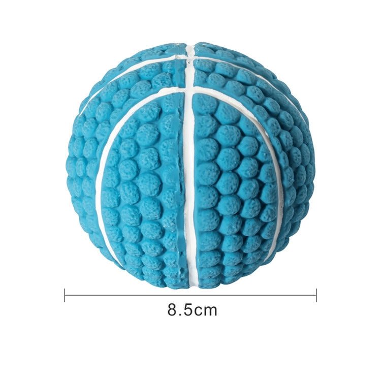 Dog Toy Latex Dog Bite Sound Ball Pet Toys, Specification: Large Basketball Blue