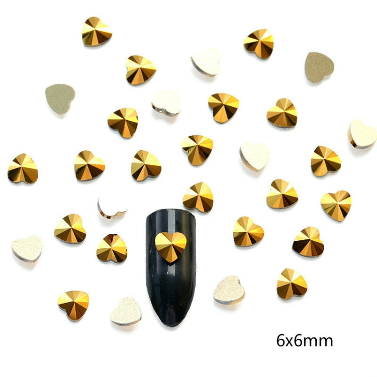 Super Flash Nail Jewelry Flat Drill Shaped Diamond Gold Full Drill Nails Art Decorations Crystals Set