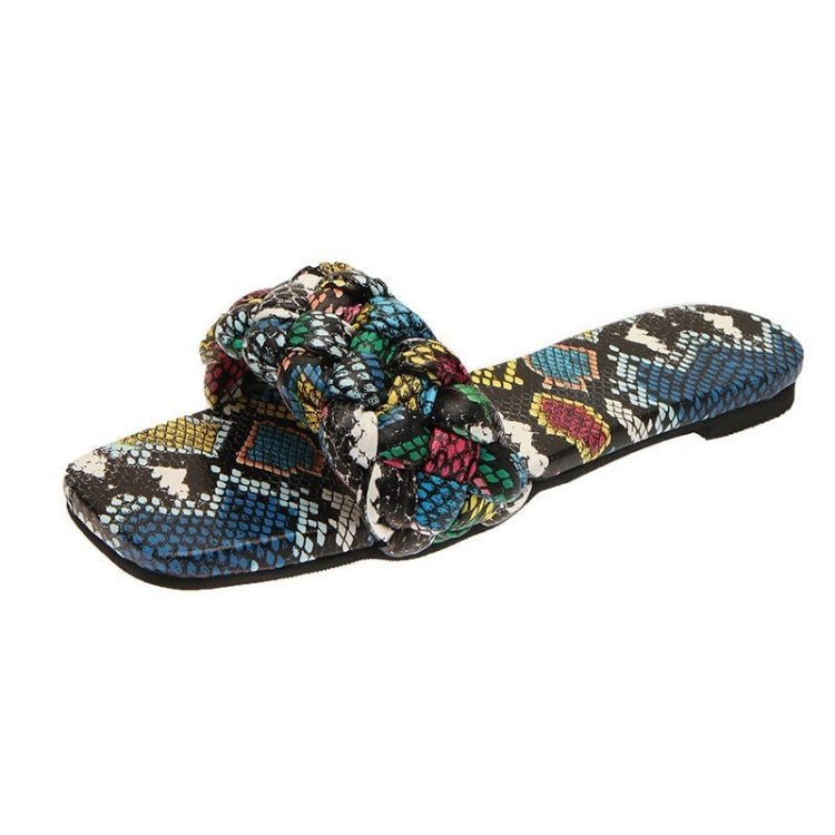 Snake Pattern Outer Slippers Ladies Summer Sandals, Size: 37