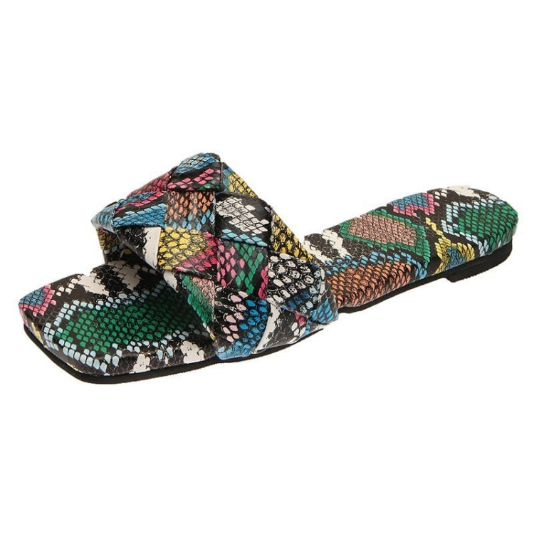 Snake Pattern Outer Slippers Ladies Summer Sandals, Size: 37