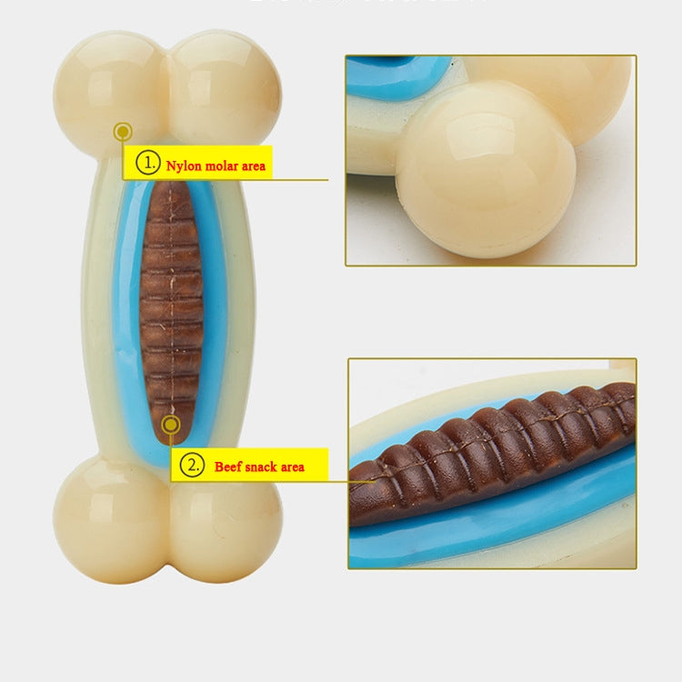 Dog Bite Resistant Molar Toy Nylon Bite Replacement Food Device, Specification: Small N-shaped