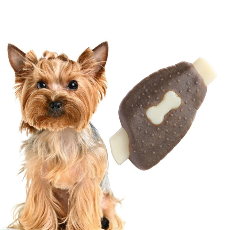 Pet Bite Resistant Toy Nylon Cowhide Molar Teeth Eating Play Bone Dog Toy, Specification: Small  (Chicken Wings)