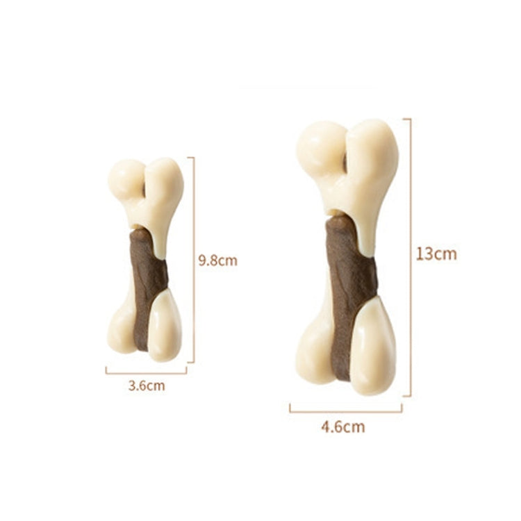Pet Bite Resistant Toy Nylon Cowhide Molar Teeth Eating Play Bone Dog Toy, Specification: Small  (Hut Leg Bone)