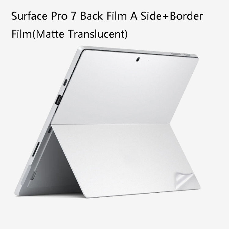 Notebook Shell Protection Sticker For Microsoft Surface Pro 7 (Back  A+Border Matte Translucent)