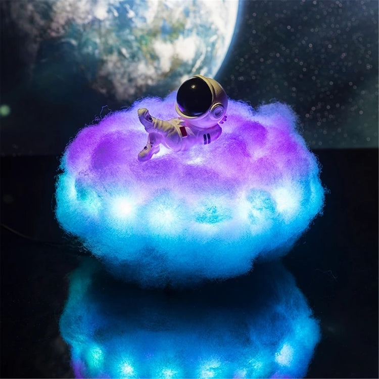 Astronaut Cloud Light Remote Control Marquee  Dream Catcher Cloud Light,Specification: Double Color Match(Lying Down Astronaut)