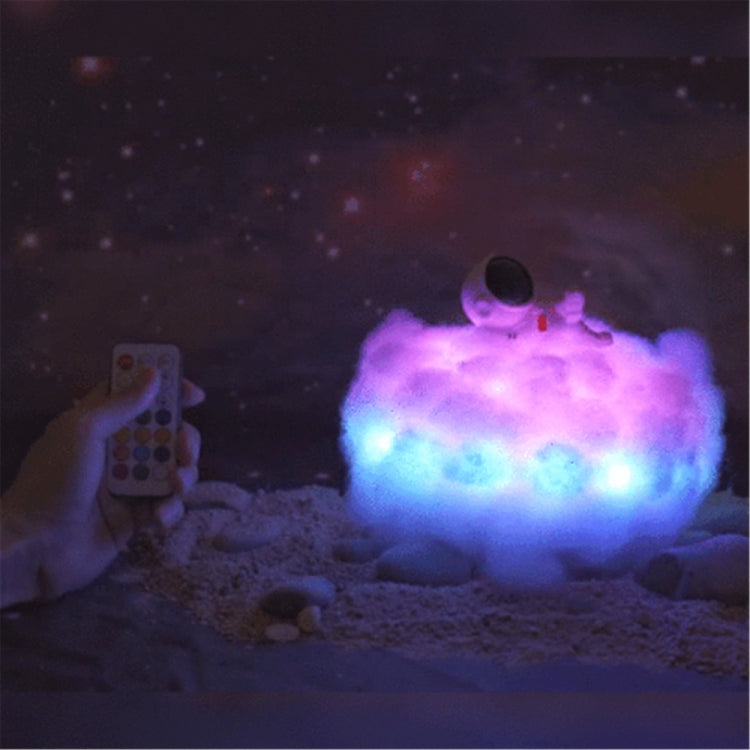 Astronaut Cloud Light Remote Control Marquee  Dream Catcher Cloud Light,Specification: Double Color Match(Lying Down Astronaut)