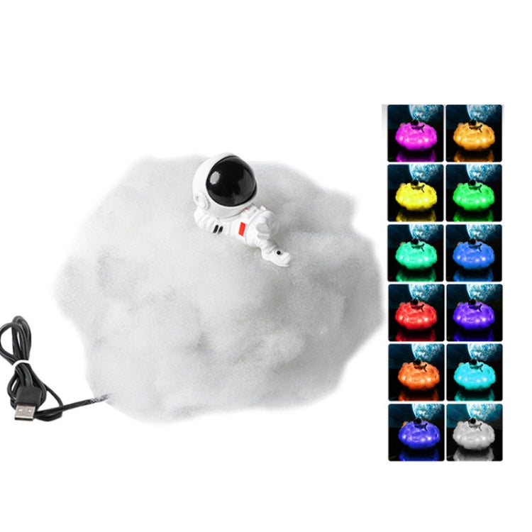 Astronaut Cloud Light Remote Control Marquee  Dream Catcher Cloud Light,Specification: Single Color Display 12 Colors(Lying Down Astronaut)