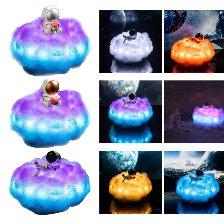 Astronaut Cloud Light Remote Control Marquee  Dream Catcher Cloud Light,Specification: Single Color Display 12 Colors(Lying Down Astronaut)