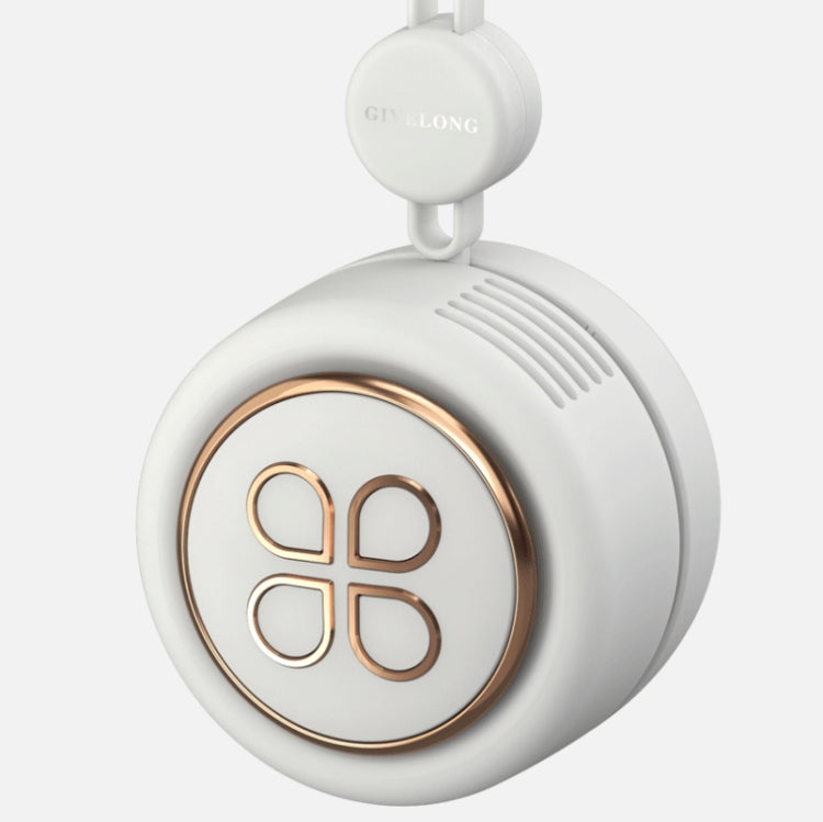 GIVELONG USB Charging Portable Fan Student Hanging Neck Type Leafless Fan