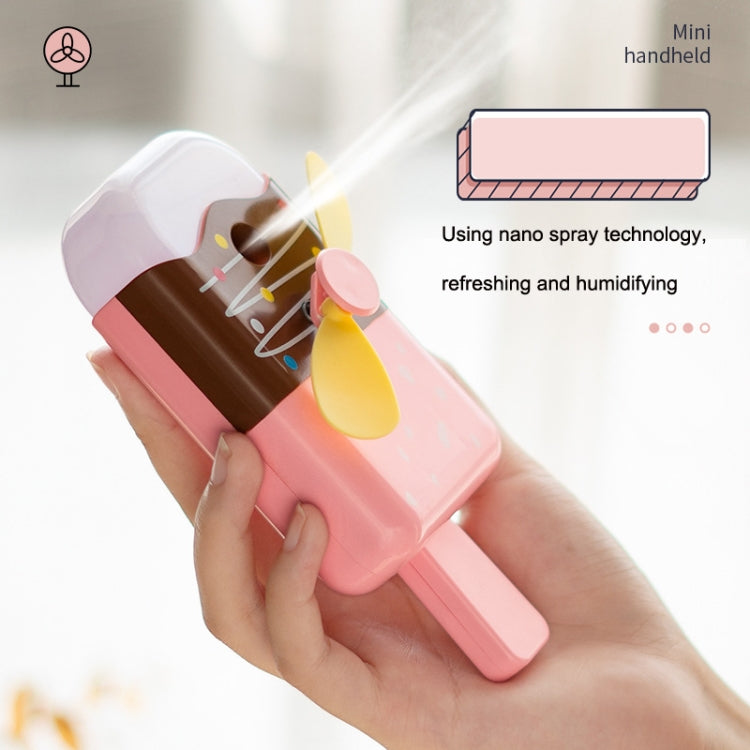 Moisturizing Spray Portable Fan Humidification Cooling Silent USB Rechargeable Fan Random Colour Delivery