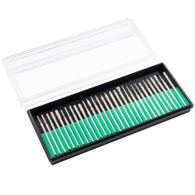 3 PCS 30 Sticks Diamond Nail Polish Heads Set Crystal Phototherapy And Grinding Machine Accessories Tools