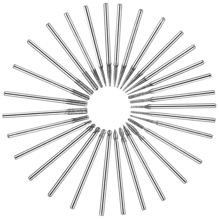3 PCS 30 Sticks Diamond Nail Polish Heads Set Crystal Phototherapy And Grinding Machine Accessories Tools