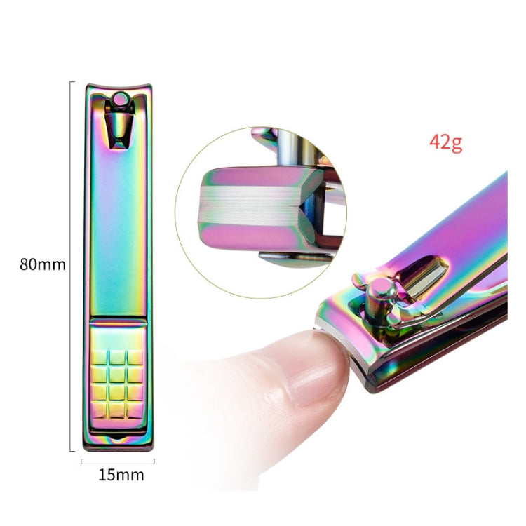 2 Sets 2 In 1 FABIYAN Color Titanium Nail Art Tool Set Dead Skin Shears Steel Push Nail File Pliers