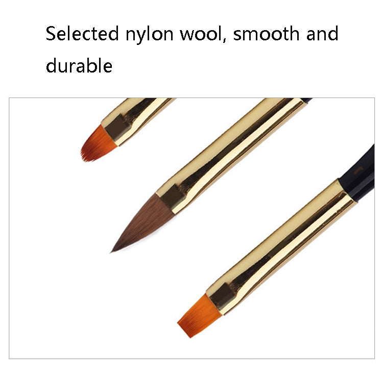 3 PCS Two-Purpose Cable Nail Pole Painting Flower And Pull Line Finger Brush Painting Pen(Set)