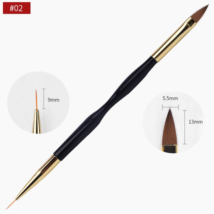 3 PCS Two-Purpose Cable Nail Pole Painting Flower And Pull Line Finger Brush Painting Pen(Set)