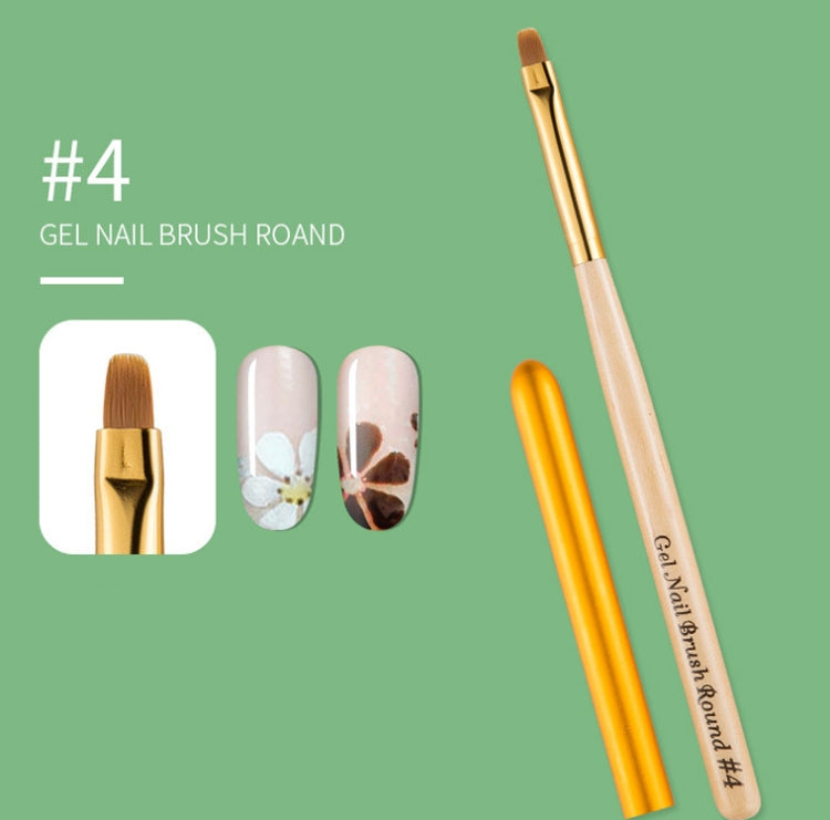 5 PCS Nail Art Pen Nail Round Head Phototherapy Pen Painted Pen Brush Beauty Brush