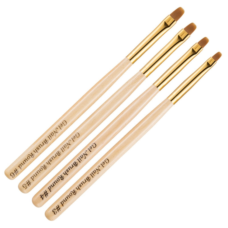 5 PCS Nail Art Pen Nail Round Head Phototherapy Pen Painted Pen Brush Beauty Brush