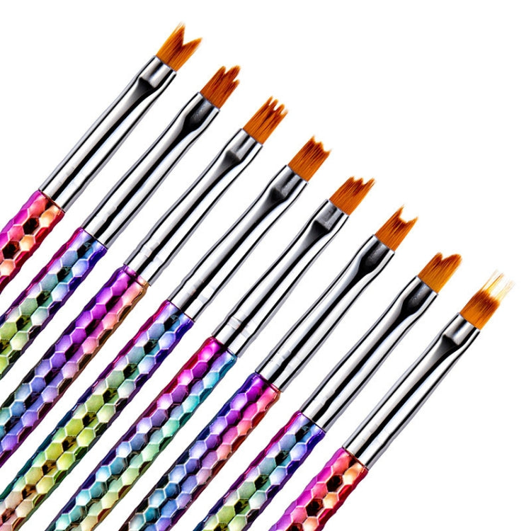 8 in 1 Nail Flower Color Paint Pen Graduation Gear Nail Flower Petal Pen Set