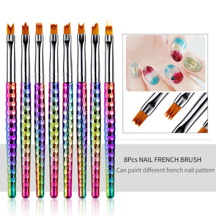 8 in 1 Nail Flower Color Paint Pen Graduation Gear Nail Flower Petal Pen Set