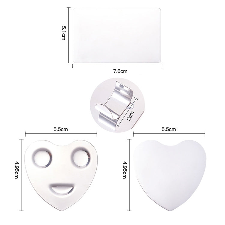 5 Sets Beauty Makeup Stainless Steel Ring Palette Painted Palette Nail Set, Specification: Large Square