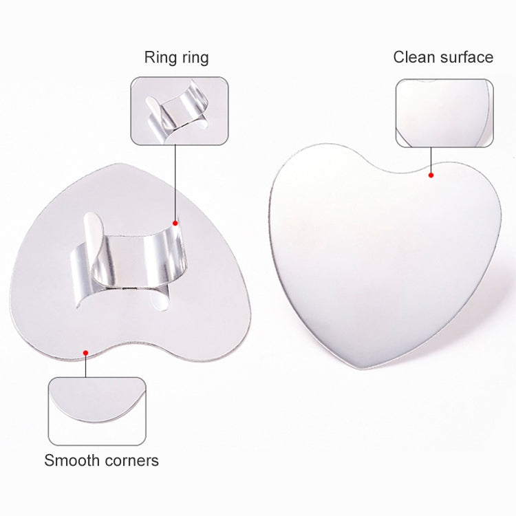 5 Sets Beauty Makeup Stainless Steel Ring Palette Painted Palette Nail Set, Specification: Large Square