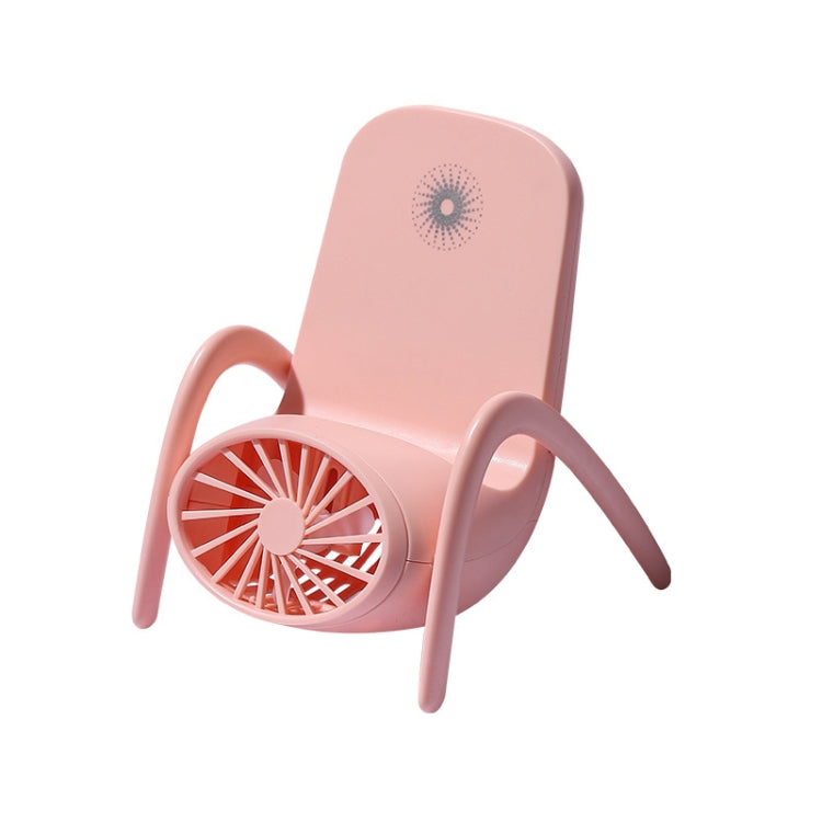 Student Dormitory Office Mobile Phone Holder Desktop Mini Fan(Pink)