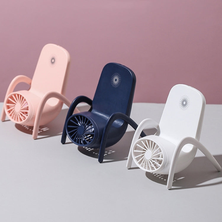 Student Dormitory Office Mobile Phone Holder Desktop Mini Fan(Pink)