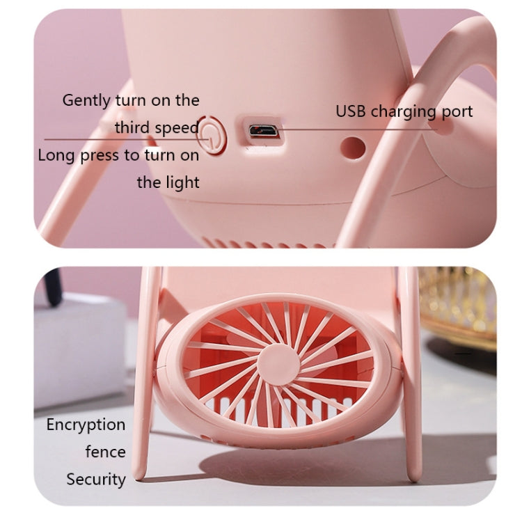 Student Dormitory Office Mobile Phone Holder Desktop Mini Fan(Pink)