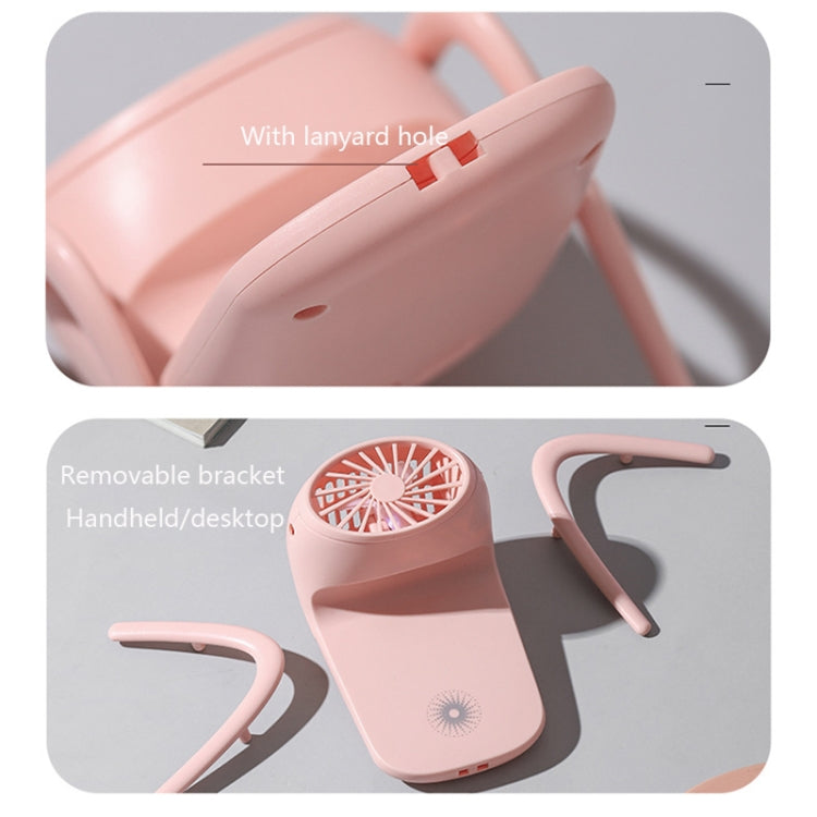 Student Dormitory Office Mobile Phone Holder Desktop Mini Fan(Pink)