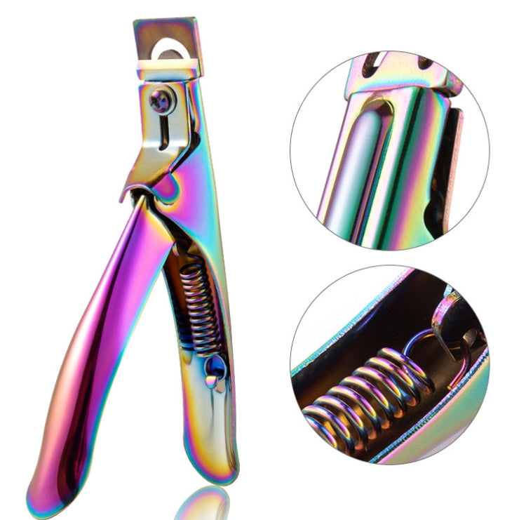 3 PCS Nail Word Cut French U-Shaped Cut Fake Nail Cut Stainless Steel Nail Knife, Color Classification: Electrophoretic Black