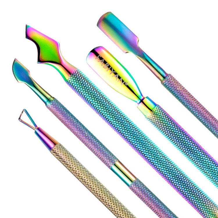 FABIYAN Nail Art Scissors Set Stainless Steel Nail Clippers Dead Skin Scissors Remover Steel Push, Specification: Set 1