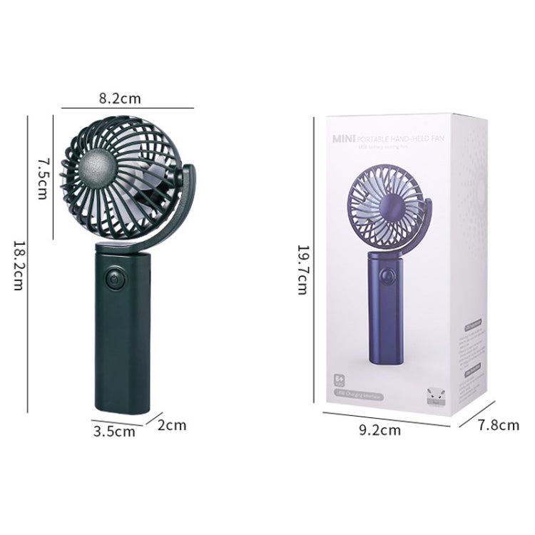Handheld USB Portable Shaking Desktop Mini Fan(Emerald)